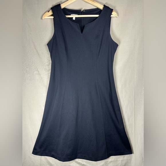 Talbots Dresses & Skirts - Talbots Black Sleeveless V-Notch Fit Flare Dress Elegant
